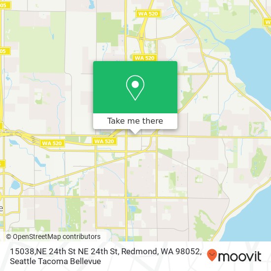 Mapa de 15038,NE 24th St NE 24th St, Redmond, WA 98052