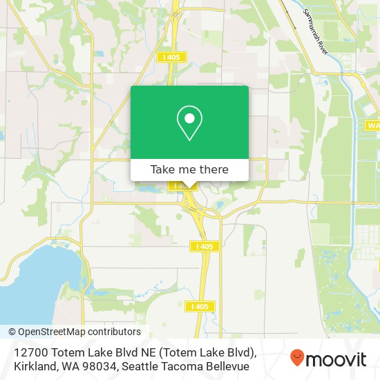 Mapa de 12700 Totem Lake Blvd NE (Totem Lake Blvd), Kirkland, WA 98034