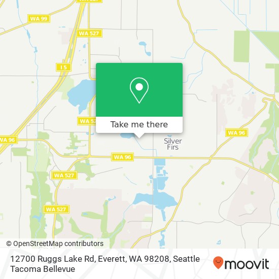 Mapa de 12700 Ruggs Lake Rd, Everett, WA 98208
