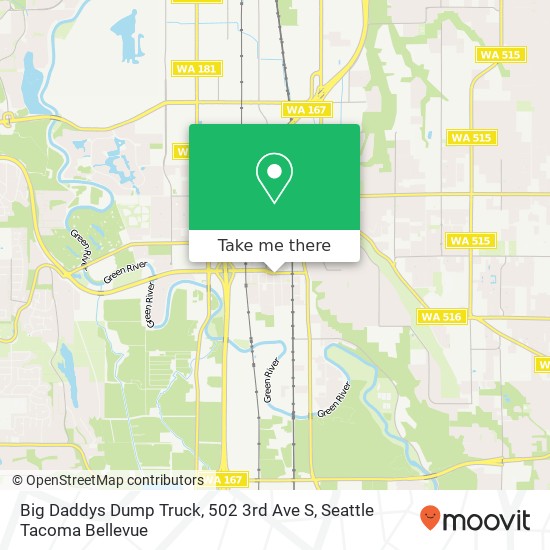 Mapa de Big Daddys Dump Truck, 502 3rd Ave S