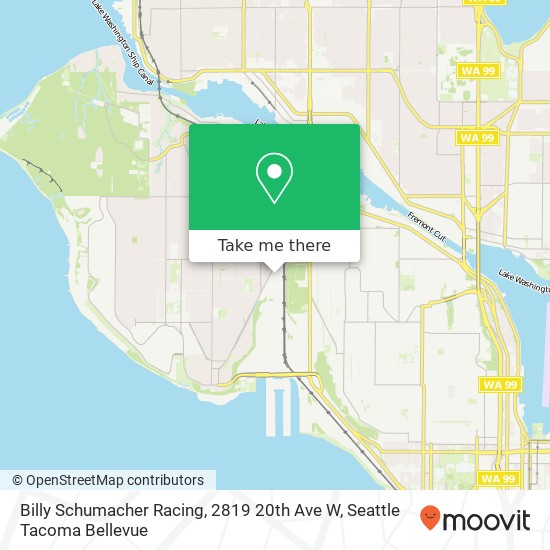 Mapa de Billy Schumacher Racing, 2819 20th Ave W