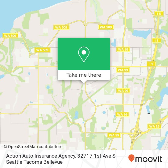 Mapa de Action Auto Insurance Agency, 32717 1st Ave S