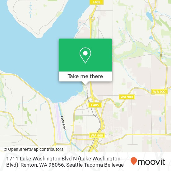 Mapa de 1711 Lake Washington Blvd N (Lake Washington Blvd), Renton, WA 98056