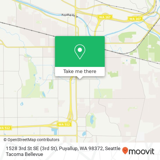 Mapa de 1528 3rd St SE (3rd St), Puyallup, WA 98372