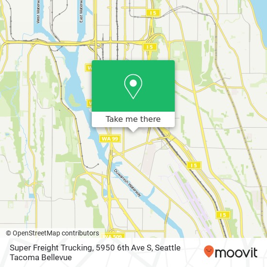 Super Freight Trucking, 5950 6th Ave S map