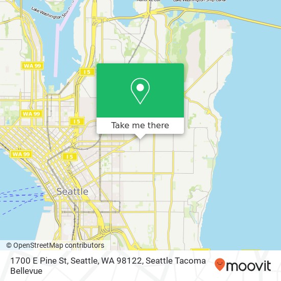 Mapa de 1700 E Pine St, Seattle, WA 98122