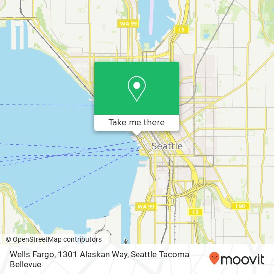 Wells Fargo, 1301 Alaskan Way map