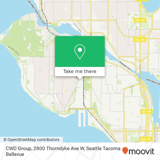 Mapa de CWD Group, 2800 Thorndyke Ave W