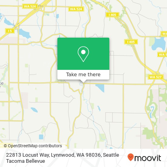 Mapa de 22813 Locust Way, Lynnwood, WA 98036