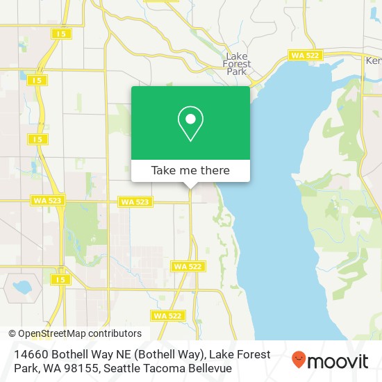 Mapa de 14660 Bothell Way NE (Bothell Way), Lake Forest Park, WA 98155