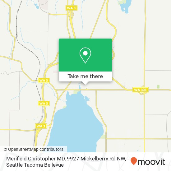 Mapa de Merifield Christopher MD, 9927 Mickelberry Rd NW