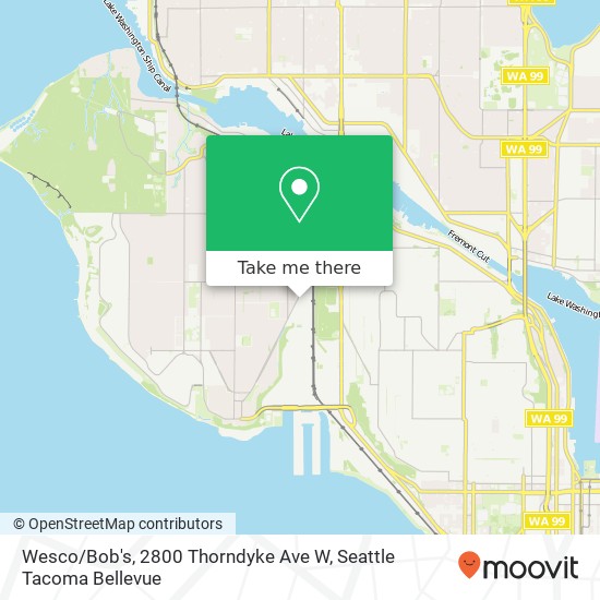 Mapa de Wesco / Bob's, 2800 Thorndyke Ave W