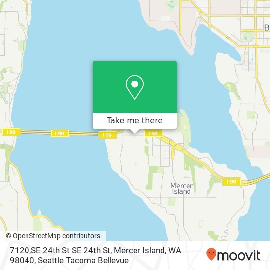 Mapa de 7120,SE 24th St SE 24th St, Mercer Island, WA 98040