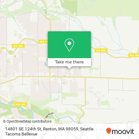 Mapa de 14801 SE 124th St, Renton, WA 98059