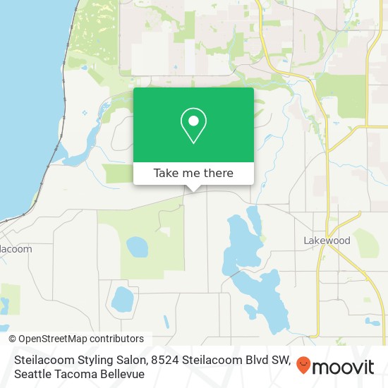 Steilacoom Styling Salon, 8524 Steilacoom Blvd SW map