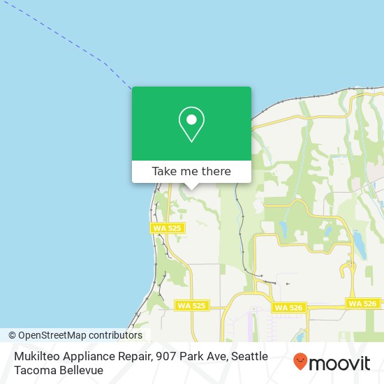 Mapa de Mukilteo Appliance Repair, 907 Park Ave