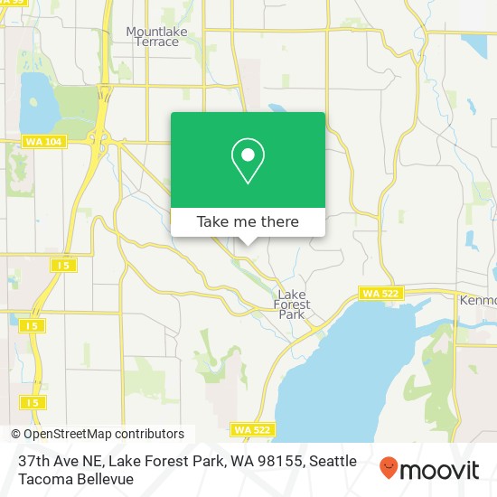 37th Ave NE, Lake Forest Park, WA 98155 map