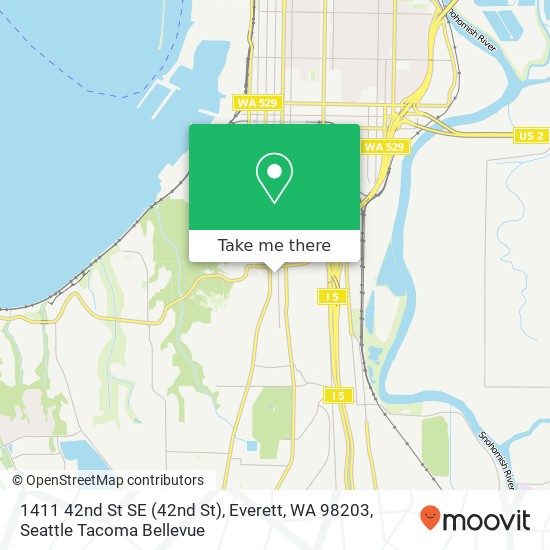 Mapa de 1411 42nd St SE (42nd St), Everett, WA 98203