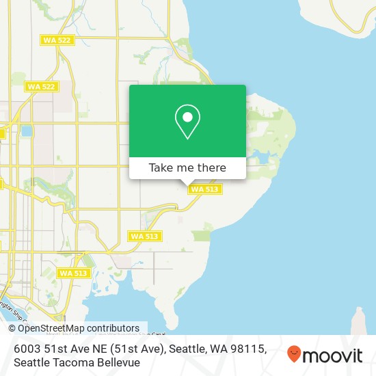 Mapa de 6003 51st Ave NE (51st Ave), Seattle, WA 98115