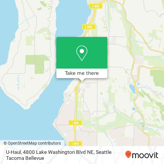 Mapa de U-Haul, 4800 Lake Washington Blvd NE