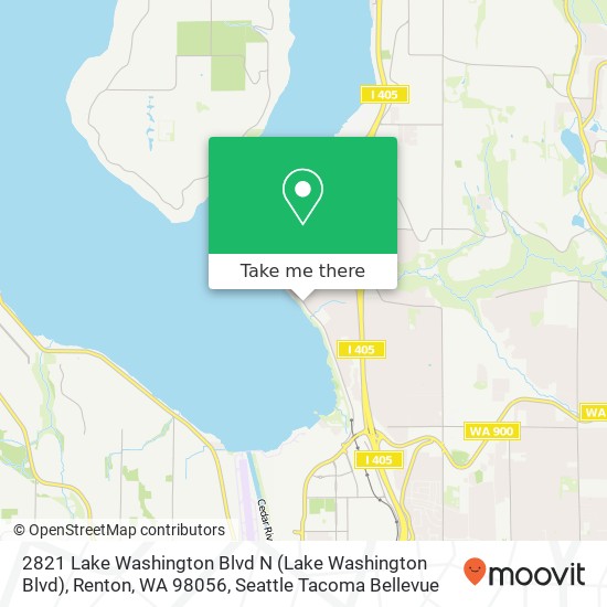 2821 Lake Washington Blvd N (Lake Washington Blvd), Renton, WA 98056 map