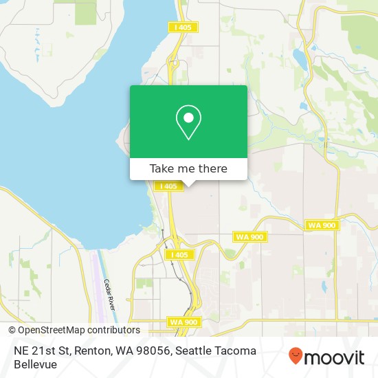 Mapa de NE 21st St, Renton, WA 98056