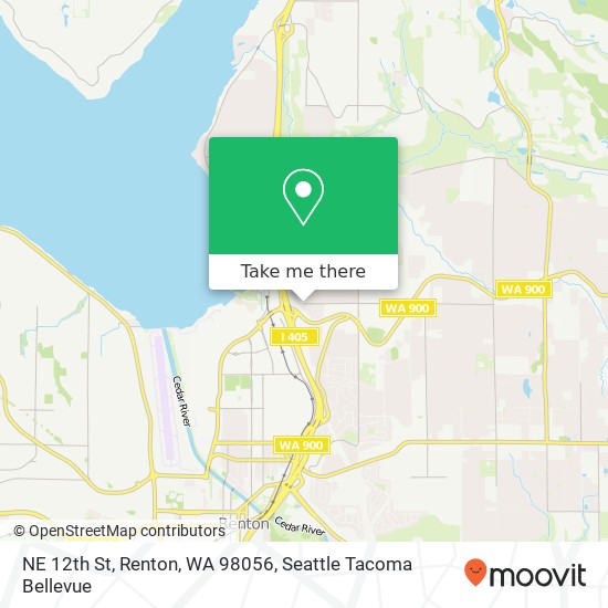 Mapa de NE 12th St, Renton, WA 98056