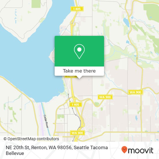 Mapa de NE 20th St, Renton, WA 98056