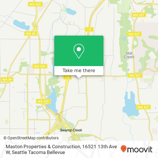 Mapa de Maston Properties & Construction, 16521 13th Ave W