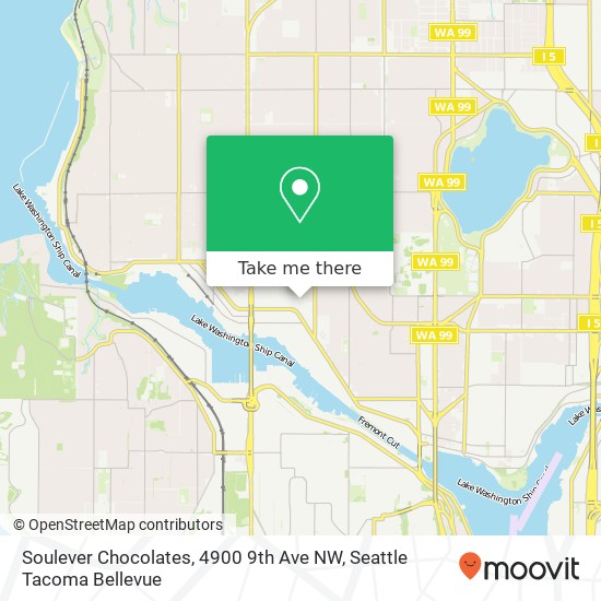 Mapa de Soulever Chocolates, 4900 9th Ave NW