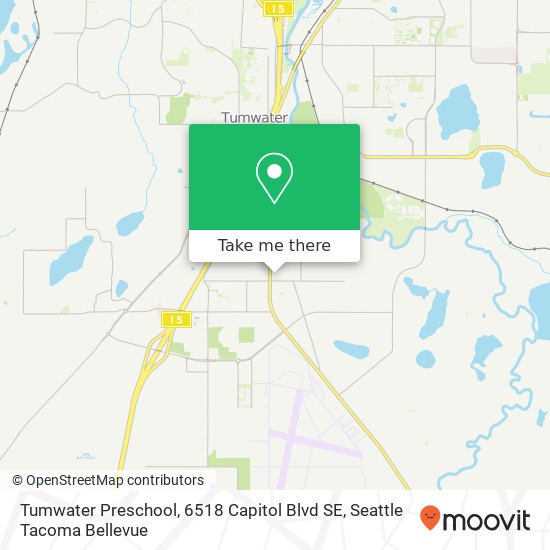 Mapa de Tumwater Preschool, 6518 Capitol Blvd SE
