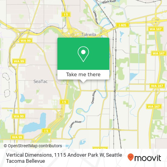 Mapa de Vertical Dimensions, 1115 Andover Park W