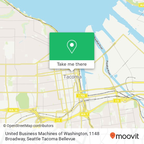Mapa de United Business Machines of Washington, 1148 Broadway