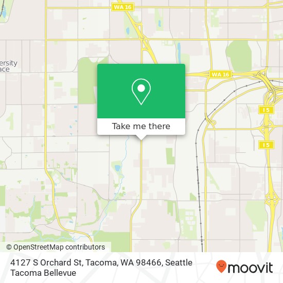 Mapa de 4127 S Orchard St, Tacoma, WA 98466