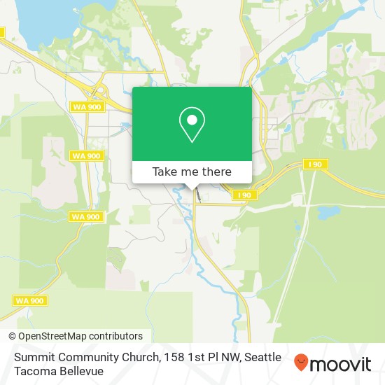 Summit Community Church, 158 1st Pl NW map