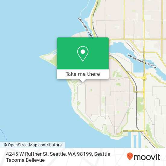 Mapa de 4245 W Ruffner St, Seattle, WA 98199