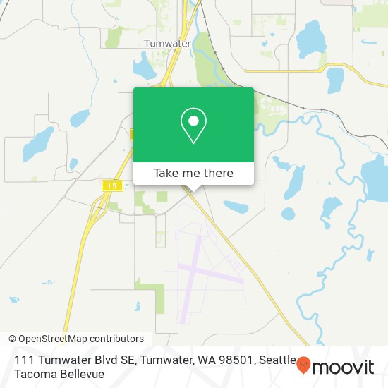 Mapa de 111 Tumwater Blvd SE, Tumwater, WA 98501