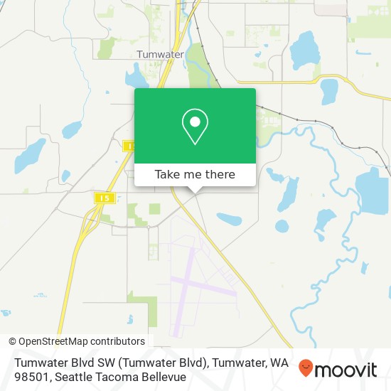 Mapa de Tumwater Blvd SW (Tumwater Blvd), Tumwater, WA 98501