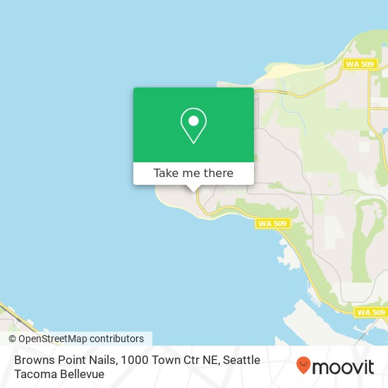 Mapa de Browns Point Nails, 1000 Town Ctr NE