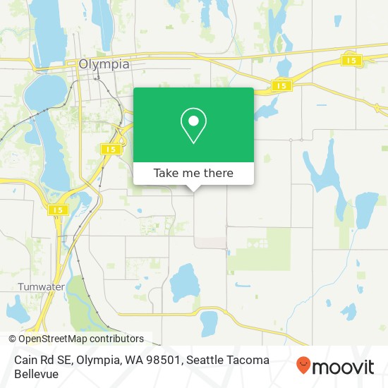 Mapa de Cain Rd SE, Olympia, WA 98501