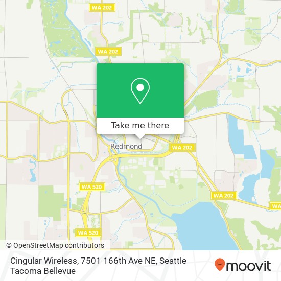 Mapa de Cingular Wireless, 7501 166th Ave NE