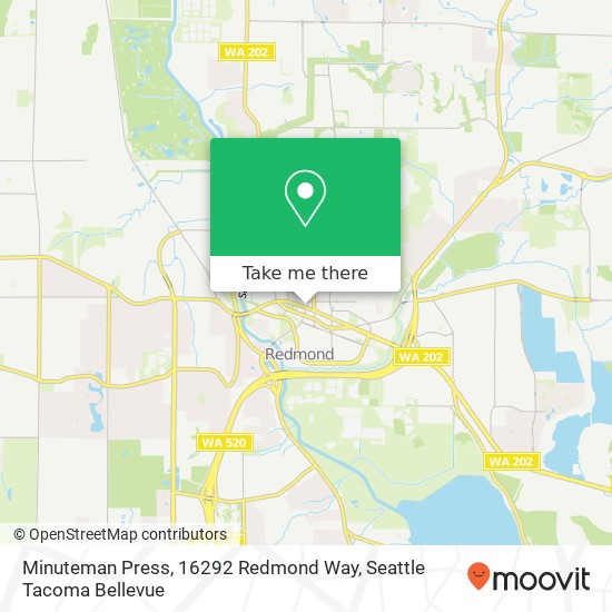 Mapa de Minuteman Press, 16292 Redmond Way