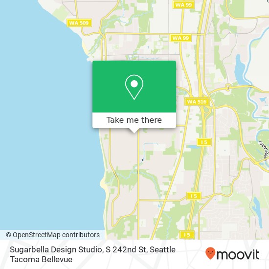 Mapa de Sugarbella Design Studio, S 242nd St