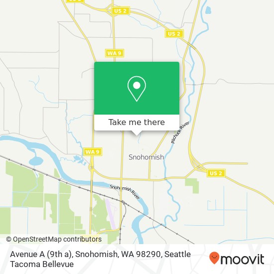 Mapa de Avenue A (9th a), Snohomish, WA 98290
