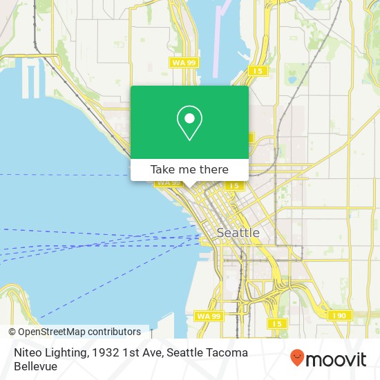 Niteo Lighting, 1932 1st Ave map