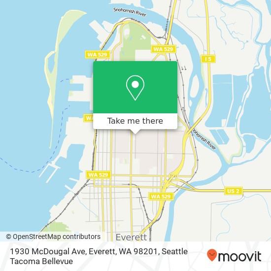 Mapa de 1930 McDougal Ave, Everett, WA 98201