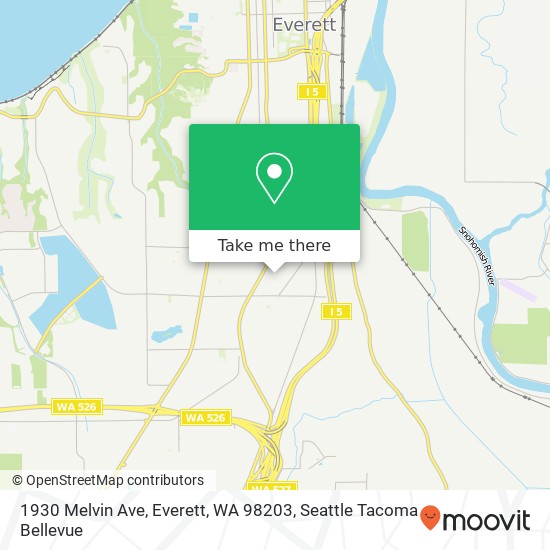 Mapa de 1930 Melvin Ave, Everett, WA 98203