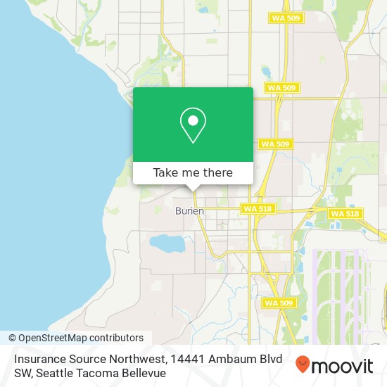 Mapa de Insurance Source Northwest, 14441 Ambaum Blvd SW