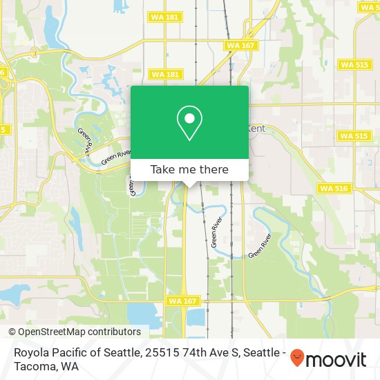 Royola Pacific of Seattle, 25515 74th Ave S map