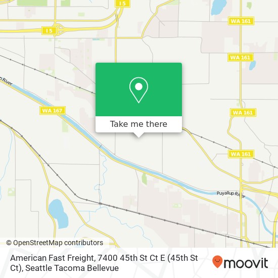 Mapa de American Fast Freight, 7400 45th St Ct E